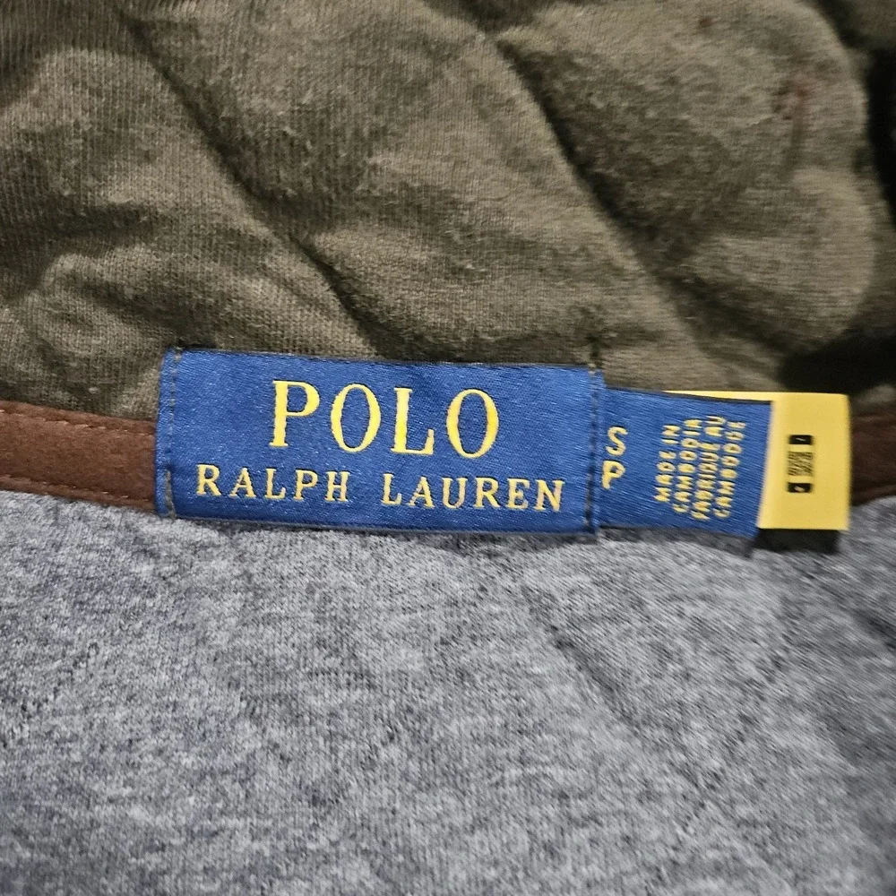 Polo Ralph Lauren Quilted Luxury Jersey Pullover‎ Men S Olive Green Snap Pony